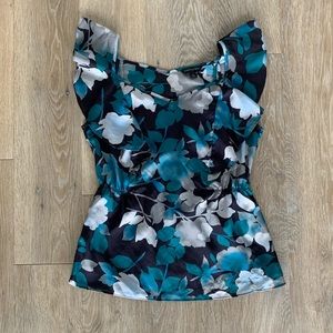 Banana Republic blue cap sleeve blouse in XS